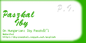 paszkal iby business card